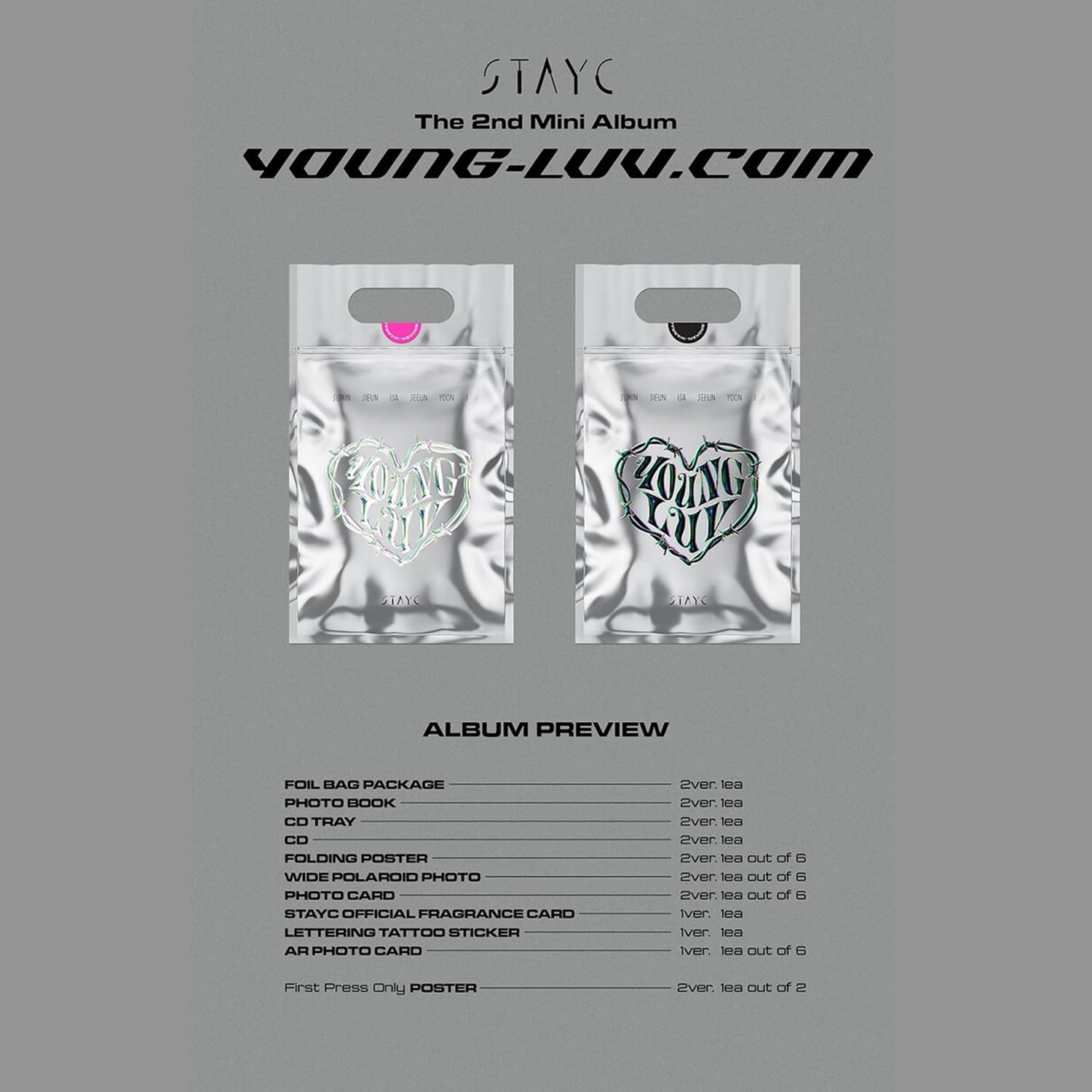 Amazon.com: STAYC - 2st Mini Album [Young-LUV.COM] (LUV Ver