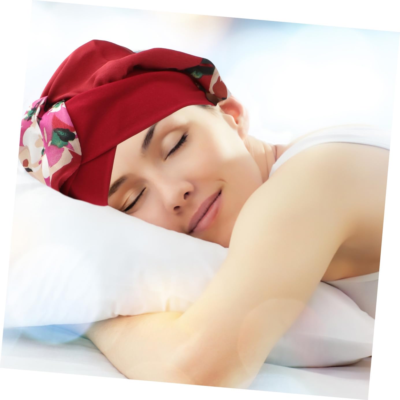 FRCOLOR 4pezzi Cappello Turbante Elastico Da Notte Per Donne Traspirante e Morbido Per Dormire e Chemioterapia