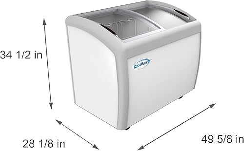Vista 13 de KoolMore - Vitrina comercial para congelador de helados MCF-6C, congelador superior de vidrio con 2 cestas de almacenamiento y tapa deslizante