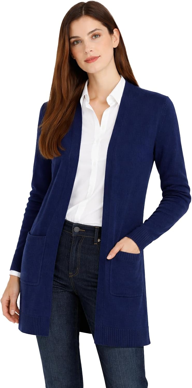 State Cashmere Long Sweater Cardigan Women 100% Pure Cashmere Cardigan with Pockets Cashmere Cardigans for Women