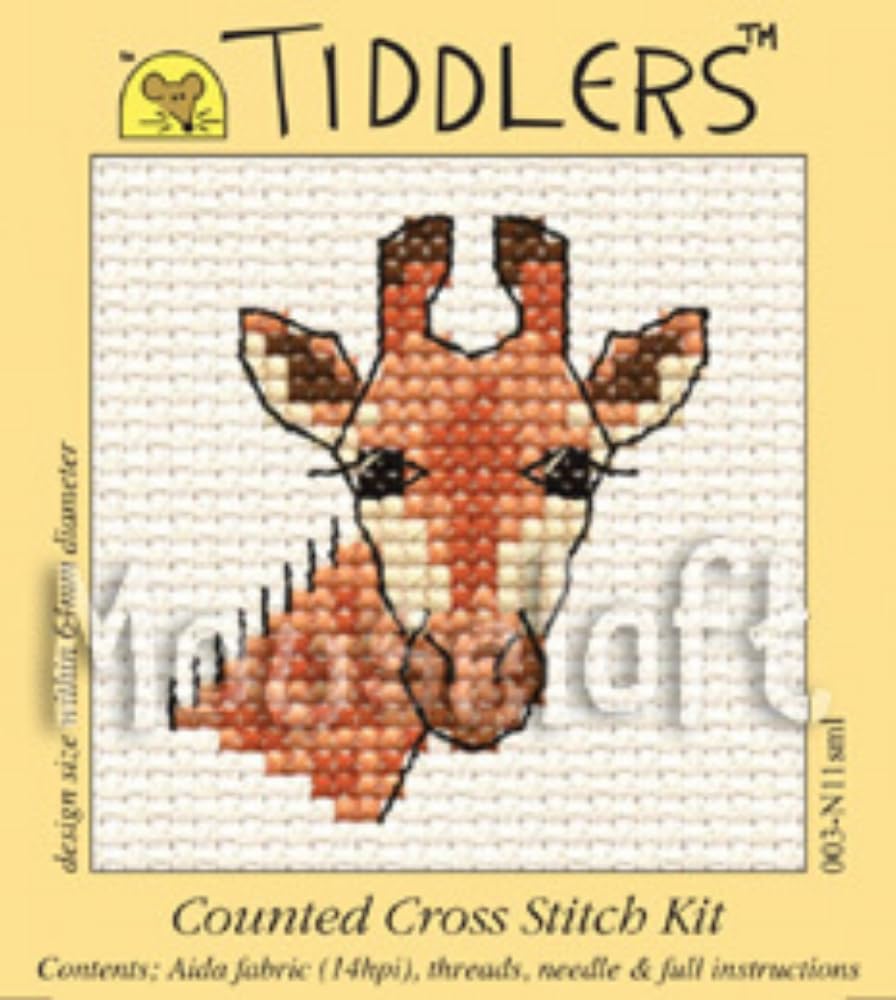 Mouseloft Cross Stitch Kit - Giraffe, Tiddlers Collection