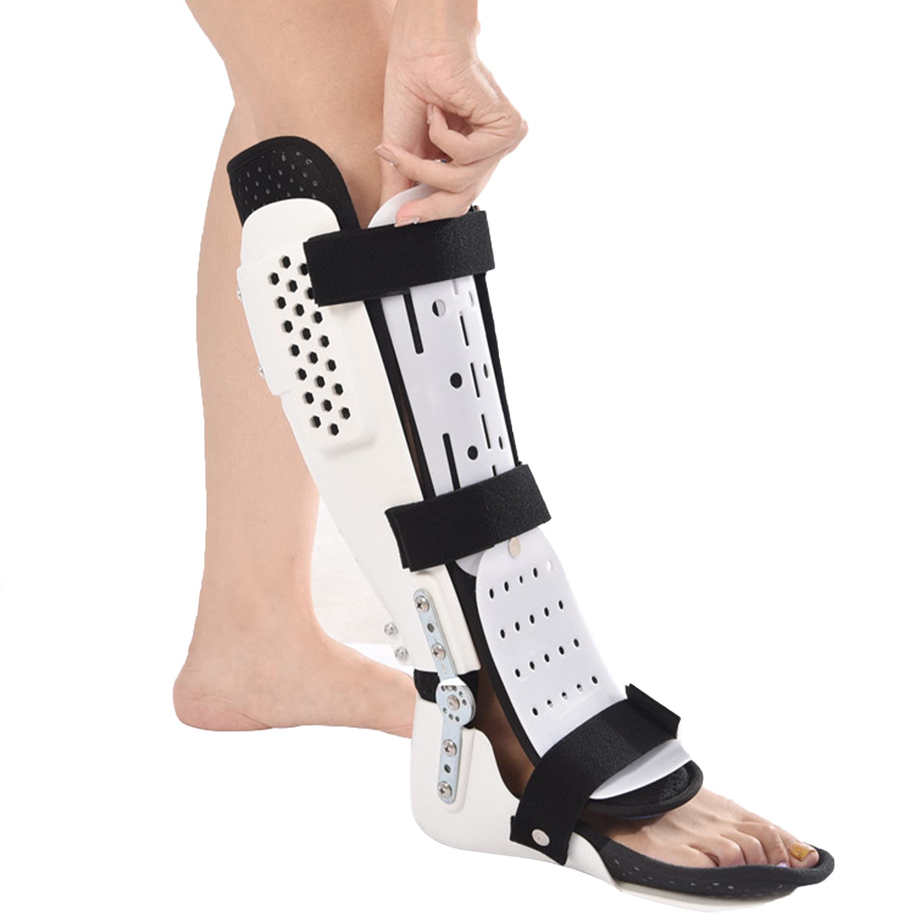 Ortesis de Caída de Pie Soporte para Lesiones nerviosas Tendinitis de Aquiles Fascitis Plantar Alivio de presión Soporte Ortesis de Tobillo y pie Férula de Soporte de pie con caída,Right