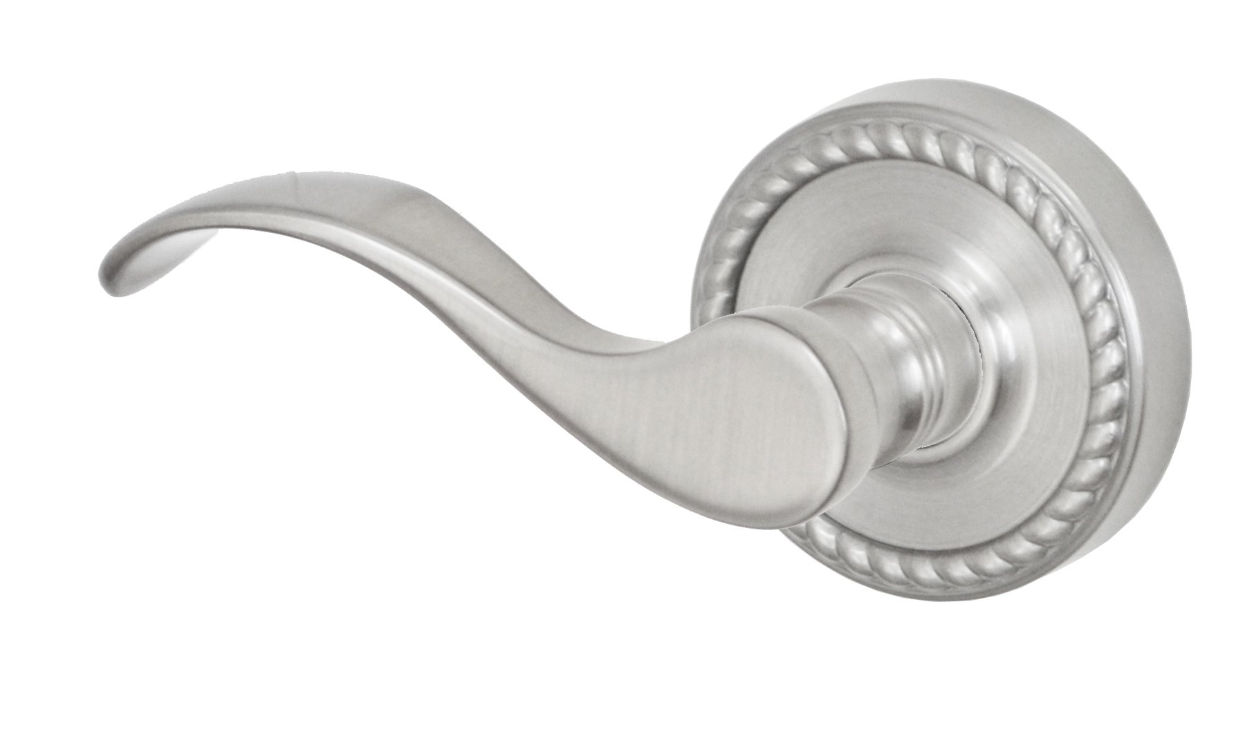 Fusion Hardware D-AR-Z8-E-BRN-L Single Virginia Dummy Left Hand Lever with Rose Adjustable Backset, Brushed Nickel
