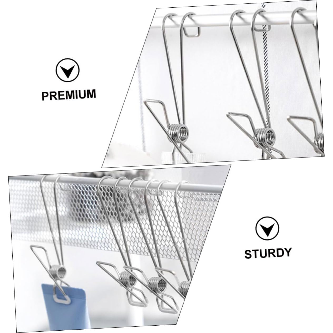 Wäscheklammern, Edelstahl-Wäscheklammern, 25 Stück Edelstahl-Clips, Wäscheleinen-Clips, Edelstahl-Kleidung, Metall-Kleidung