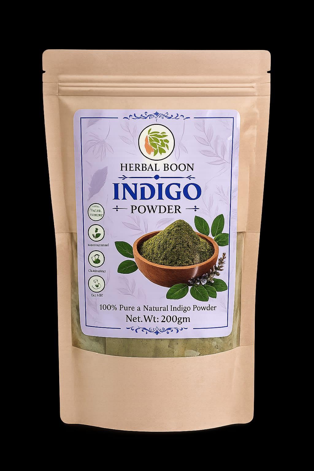 Indigo Powder for Natural Hair Colouring, 100% Organic, Chemical-Free Hair Dye, No PPD and No Paraben, 200g (50g x 4 Packs)-picture-29