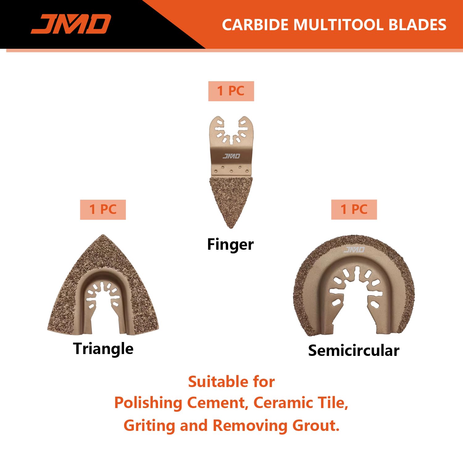 JMD 80-Pack Lame Sega Oscillante Lame Multiutensile Kit Lame Multiutensile per Legno e Metallo Adatte per Dewalt Milwaukee Makita Bosch Dremel ecc