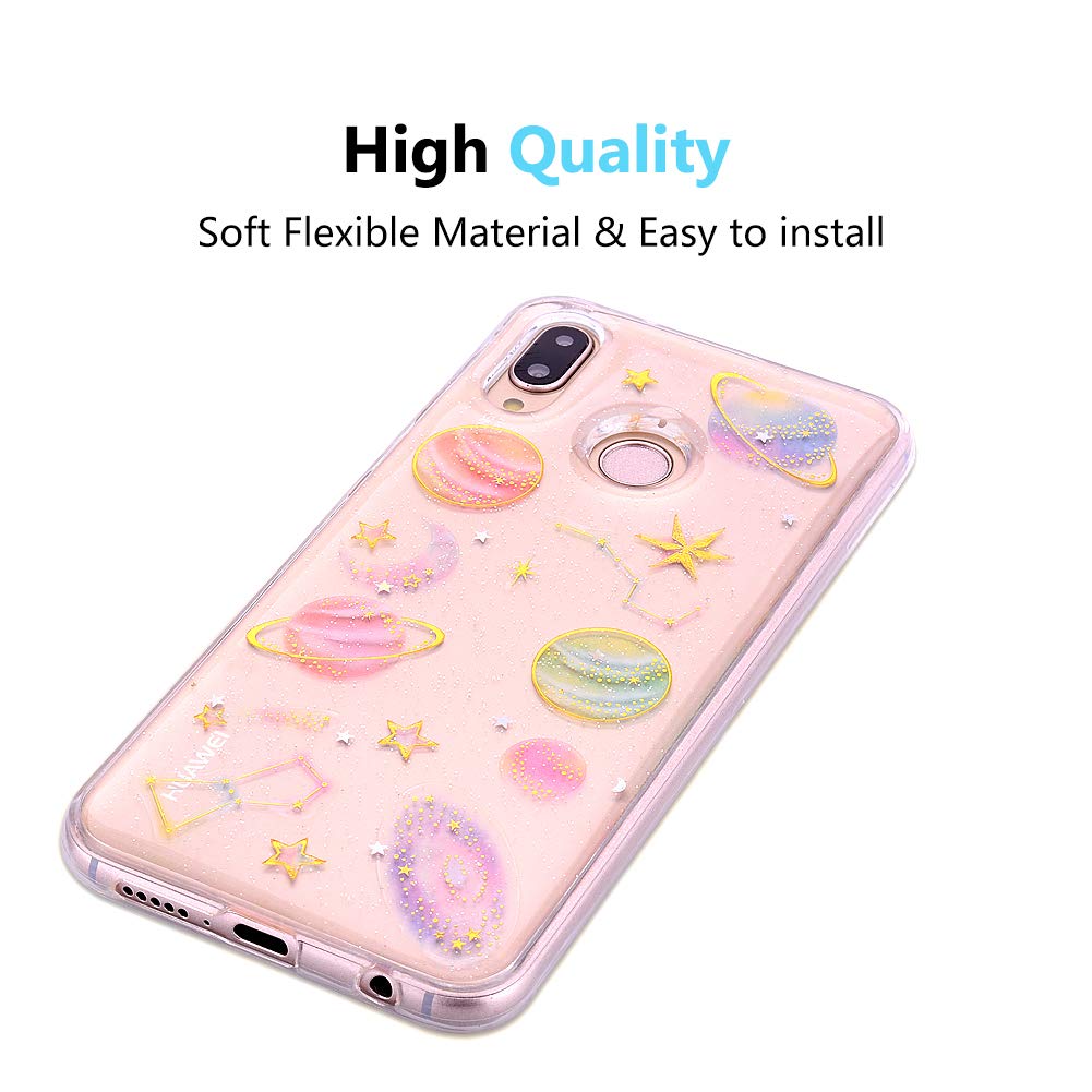 Coque en silicone hybride invisible pour Huawei P20 Lite, Transparent