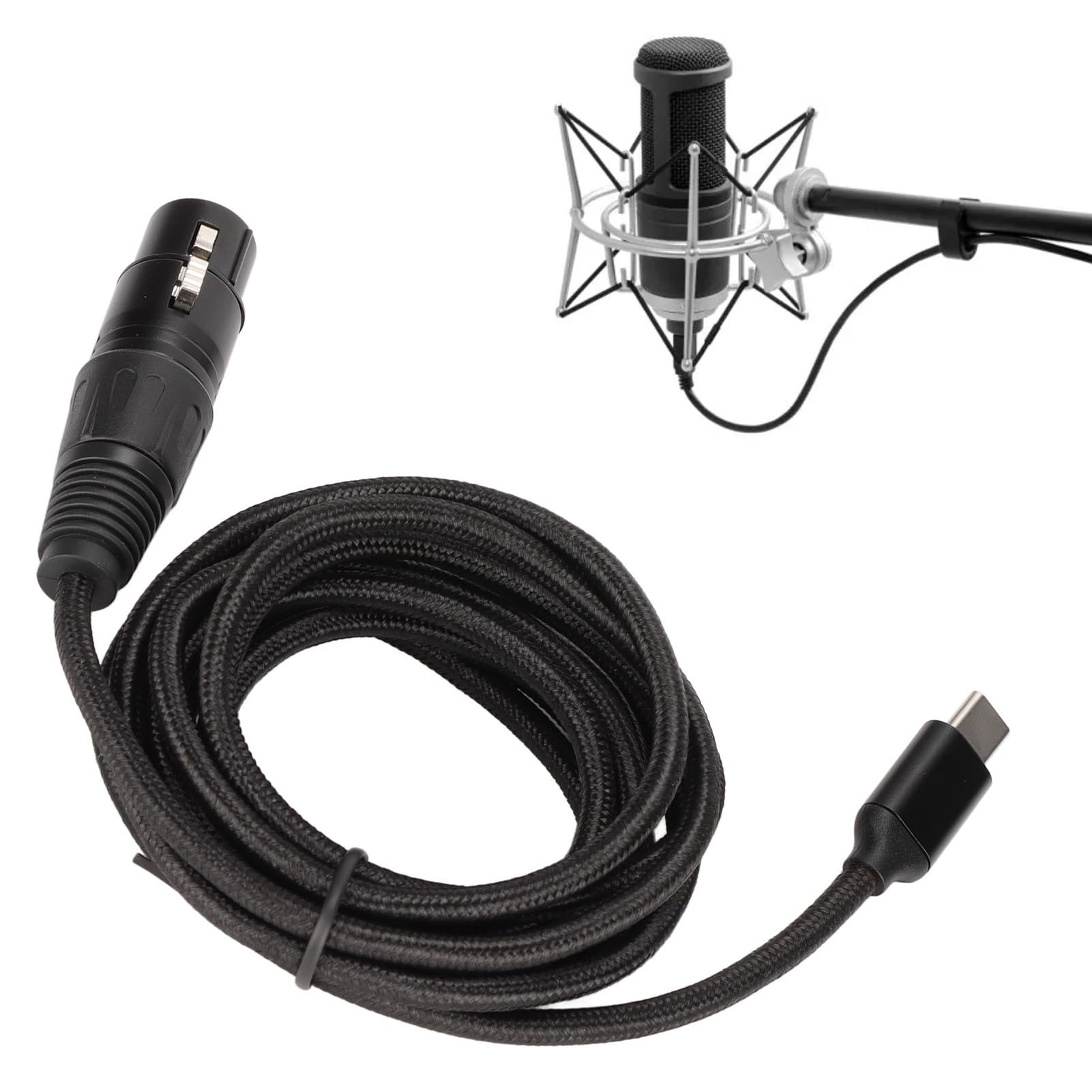 Phantom Power Compatible Cable Cable With Built-in DAC - 6.6 Foot Microphone  Adapter For Recording \u0026 Streaming Xlr To Usb, image size:1601x1601