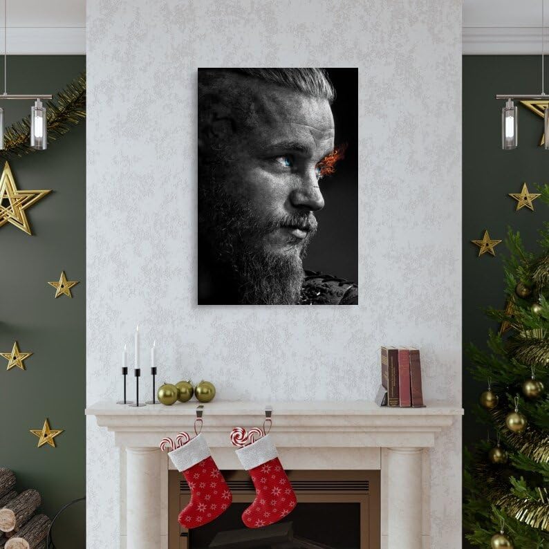 MEZUMI 1 poster su tela di Vikings Ragnar Lothbrok, decorazione artistica da parete per soggiorno e camera da letto, senza cornice, 40 x 60 cm