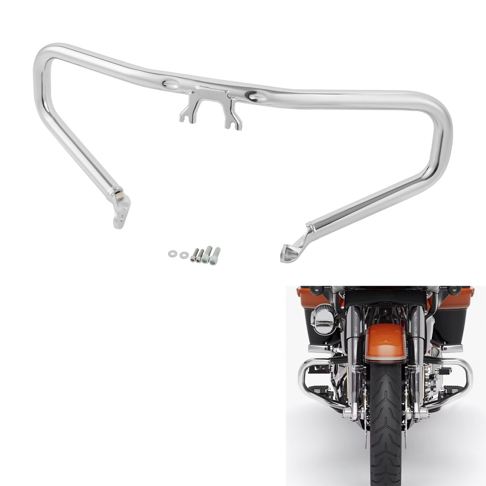 Amazon.com: TCMT Chrome Engine Guard Crash Bar Fits For Harley CVO