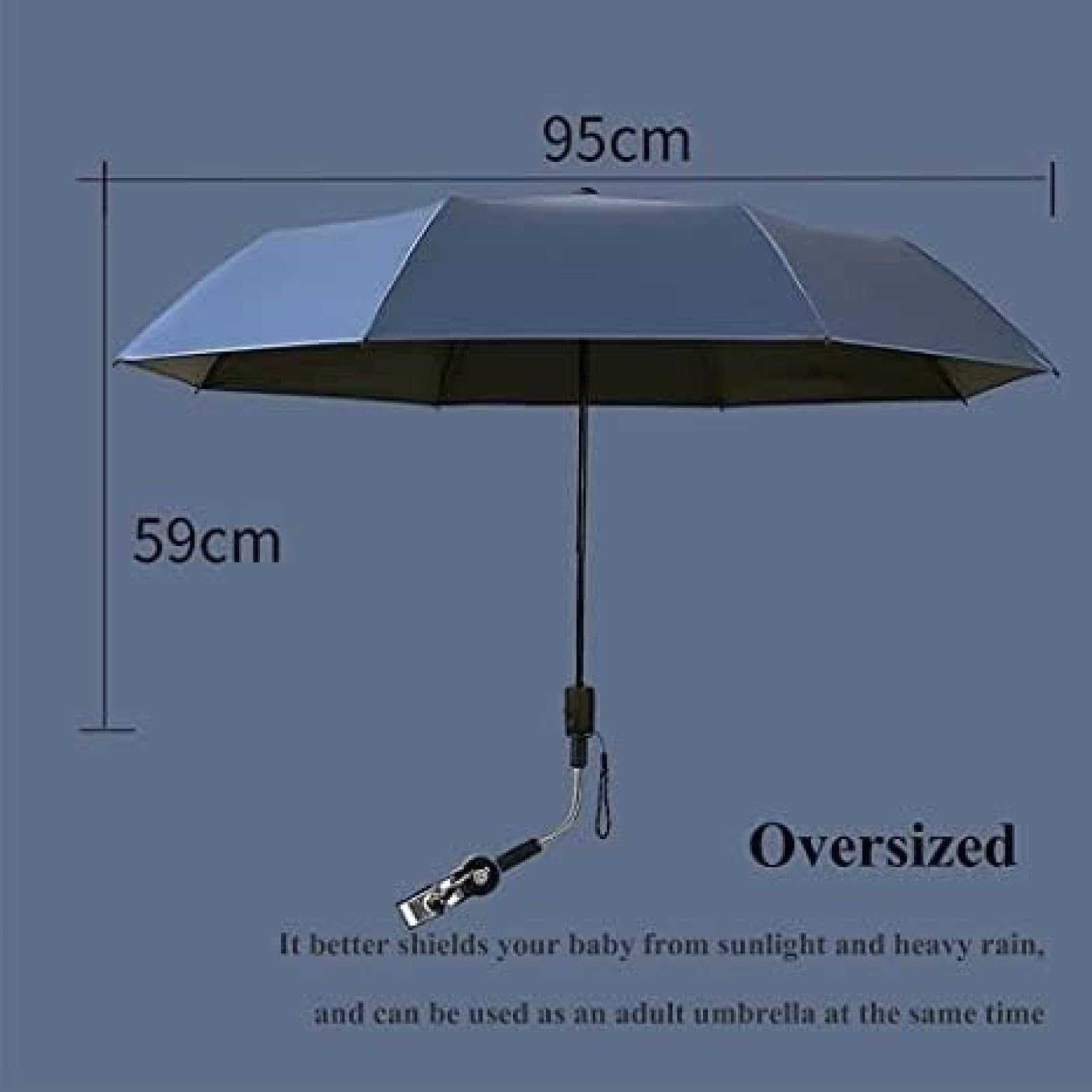 Sombrilla Universal Para Bebé, Cochecito De Bebé Parasol Protección Solar Parasol Para Cochecitos, Paraguas Impermeable Para Carro Bicicleta Silla De Ruedas Buggy Pesca, Paraguas De Bicicleta Con