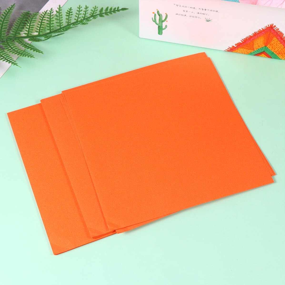 Carta Origami Arancione 500 Pezzi Quadrata in Carta Ecologica per Artigianato Manuale e Giochi Creativi per Bambini, Migliora Abilità Manuali