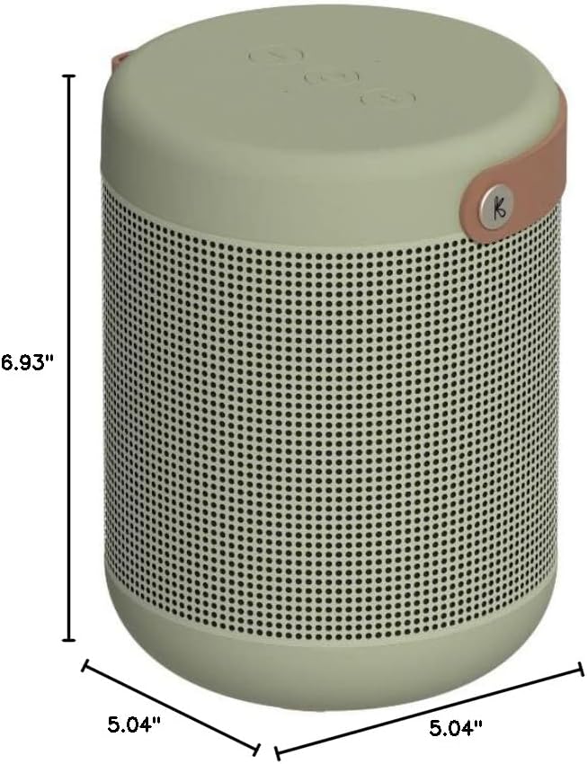 KREAFUNK aMAJOR Portable Bluetooth Speaker, Water Resistant (IPX5), Up to 30 Hours of Wireless Play, 40W Amplifier, for Indoors and Outdoors (Green) - Image 5