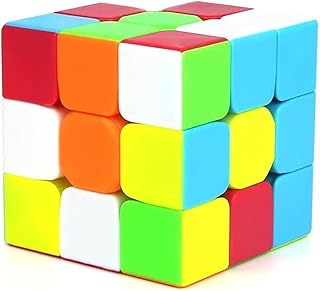 لعبة مكعب روبيك السحري 3×3، مكعب بازل سرعة سلس الحركة بتصميم عتيق لتنشيط العقل للأطفال من موهسوف، متعدد الألوان