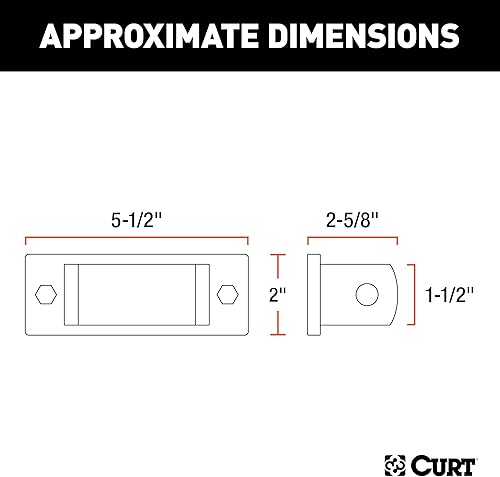 Miniatura 2 de CURT 19748 Soportes de parachoques ajustables atornillados para barra de remolque, paquete de 2