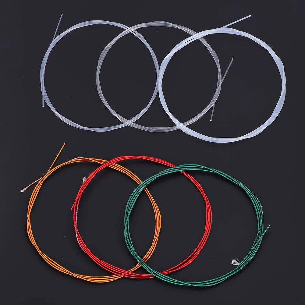 6Pcs / Set Metal Nylon Strings Replacement Part Accessory For Kids Guitar Strings Colorful 12×11×1 6Pcs Set Metal Nylon Strings Replacement Part Accessory For Classic - Image 2