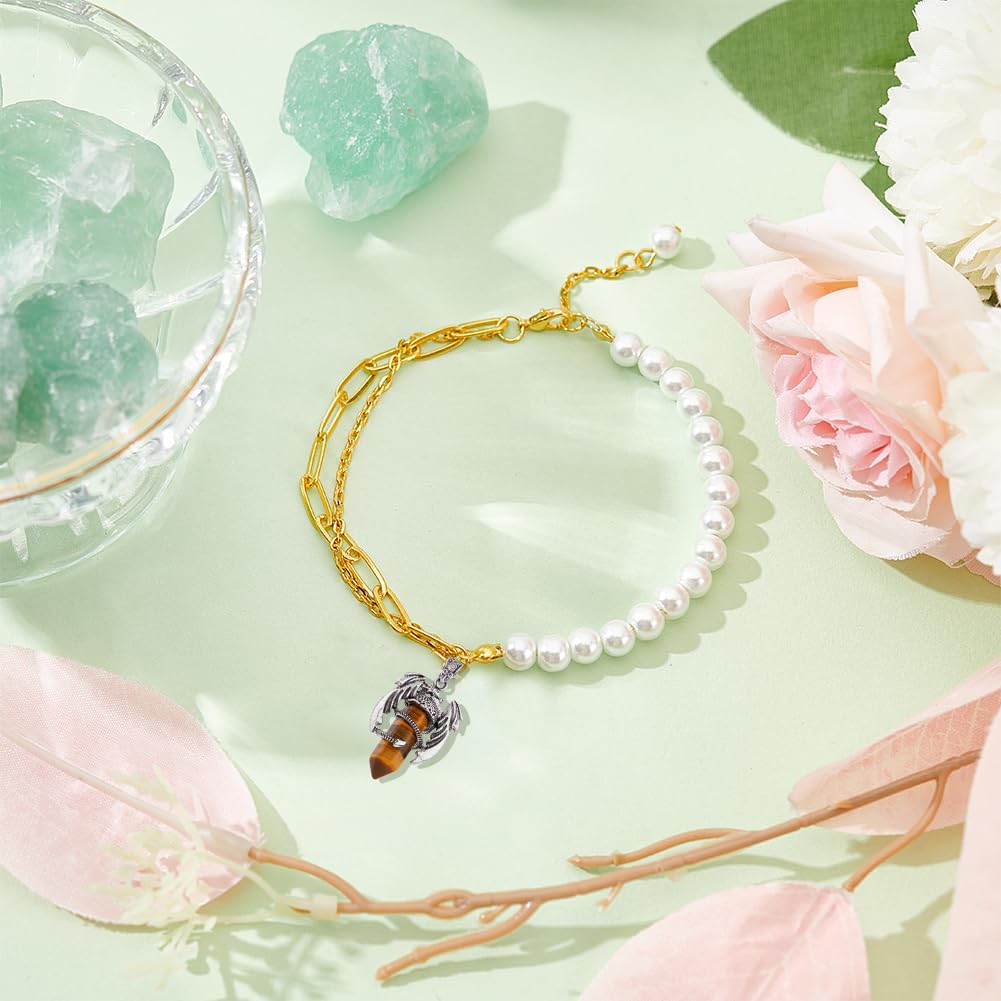 12 Ciondoli In Rame Con Pietre Naturali | Forma Stella Merkaba | Per Gioielli Fai Da Te - Foto 8