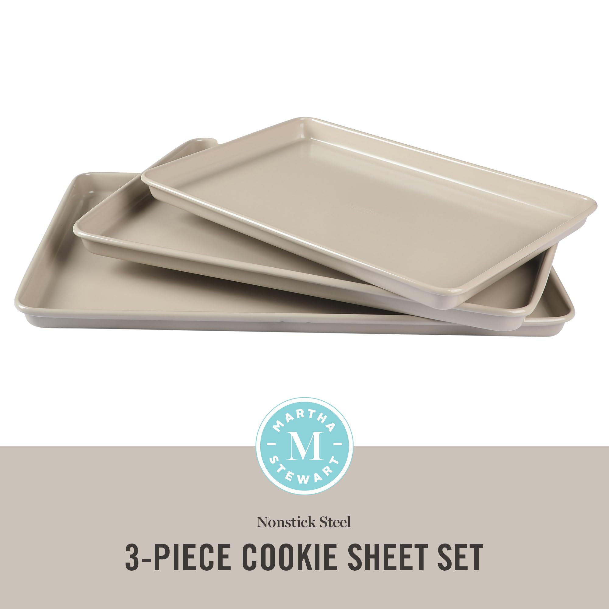 Amazon.com: Martha Stewart Gallen 3-Piece Cookie Sheet Set – 13