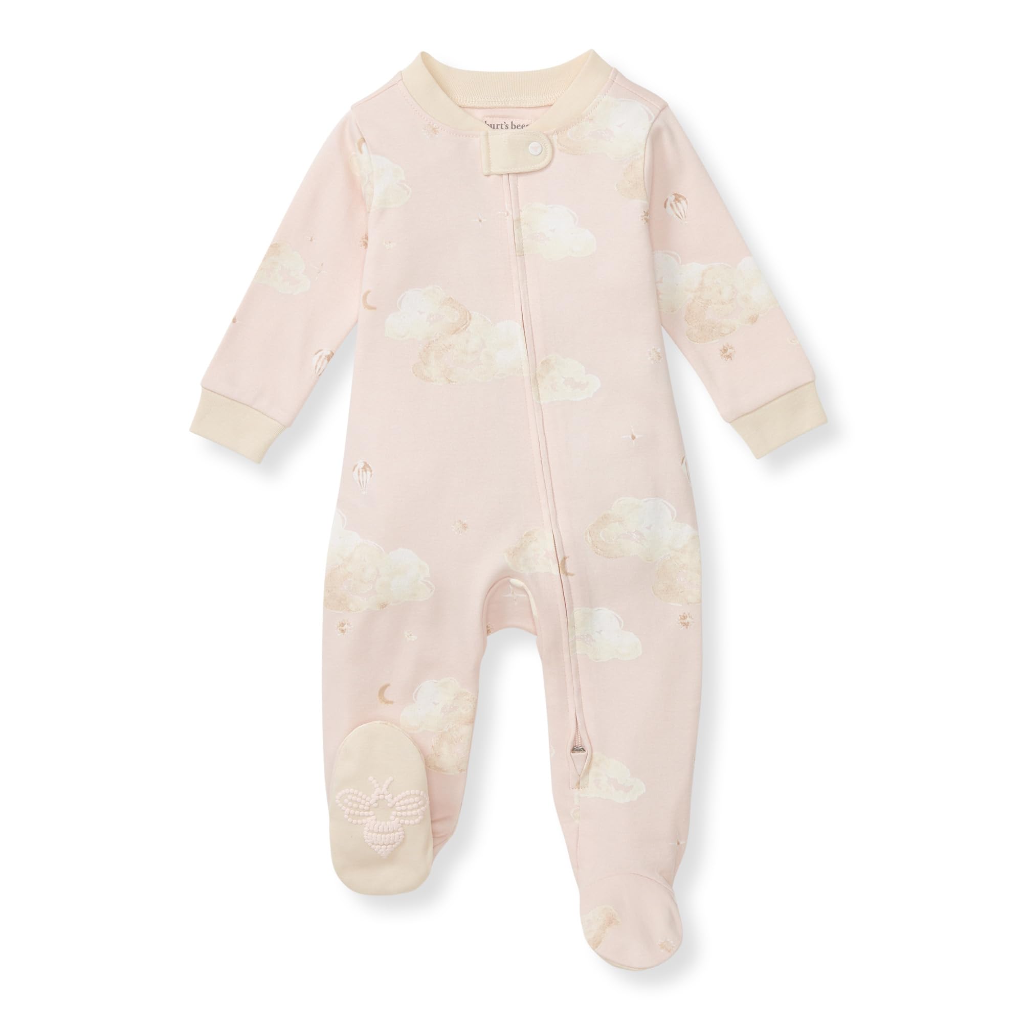 Burt's Bees Baby Girls' Organic Cotton Sleep and Play Footed Pajamas