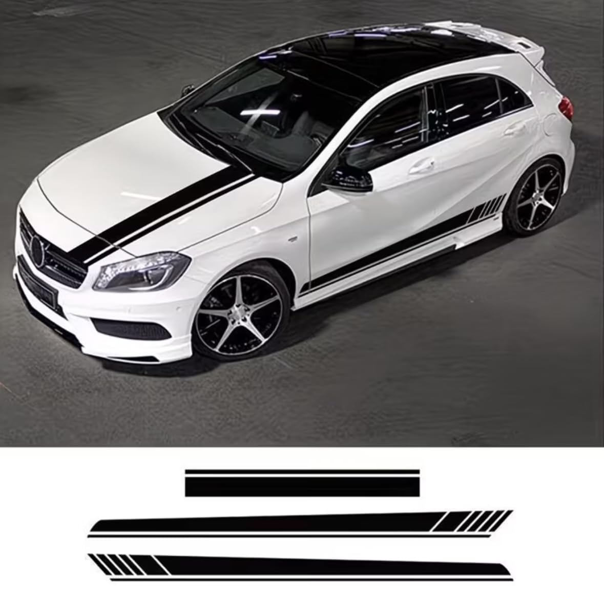 3PCS Car Stripe Stickers for Alfa Romeo Stelvio Quadrifoglio,