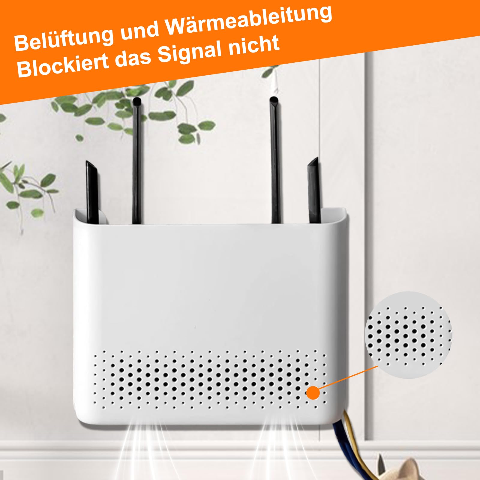 CEWROM Router Box, ukryty router, montowany na ścianie, dekoracja ścienna, organizator kabelów, stojak WiFi