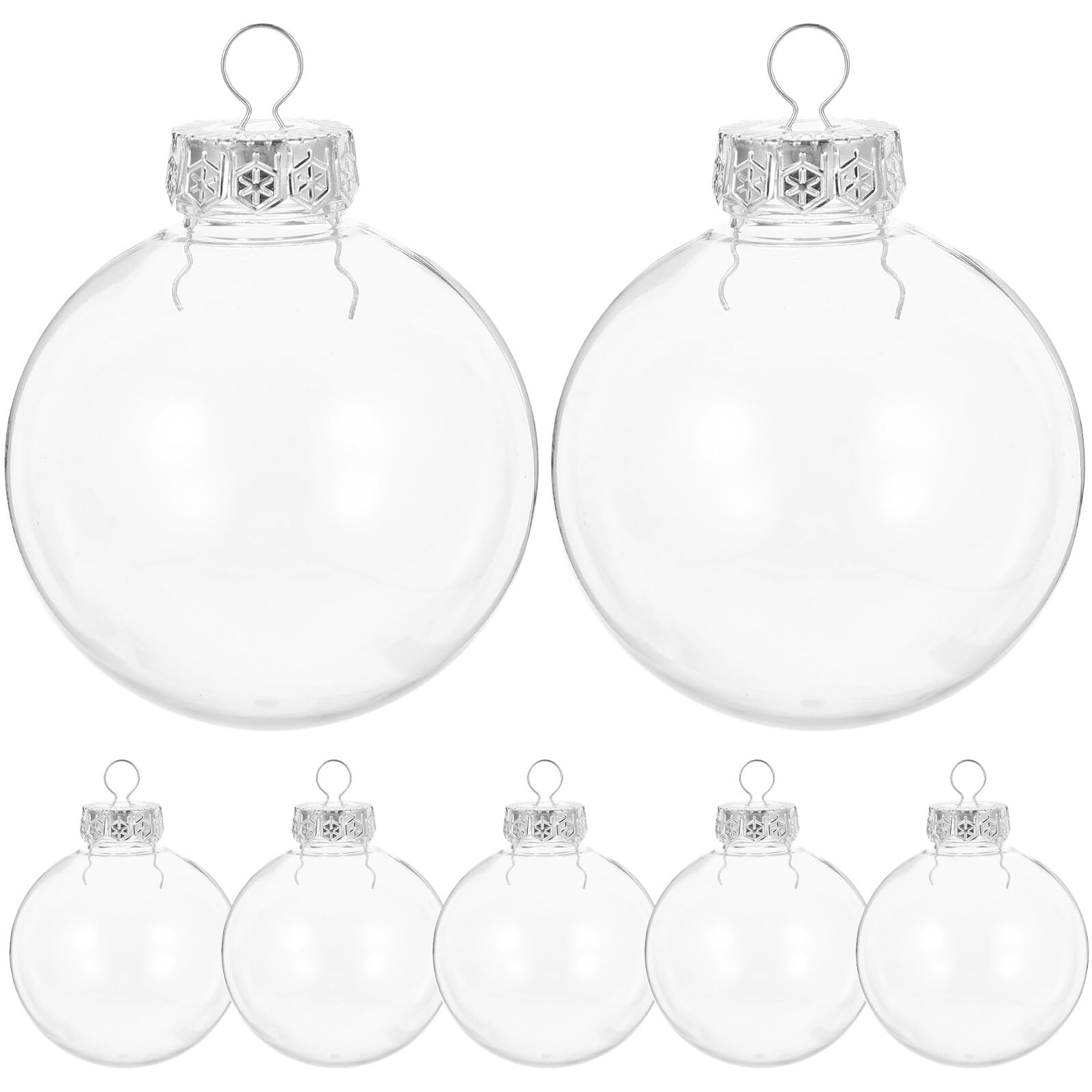 Healeved Transparente Weihnachtskugeln zum Aufhängen 20 Stück 8cm Hohlkugeln aus Kunststoff Selbstgemacht Baumschmuck für Weihnachtsdeko und Party