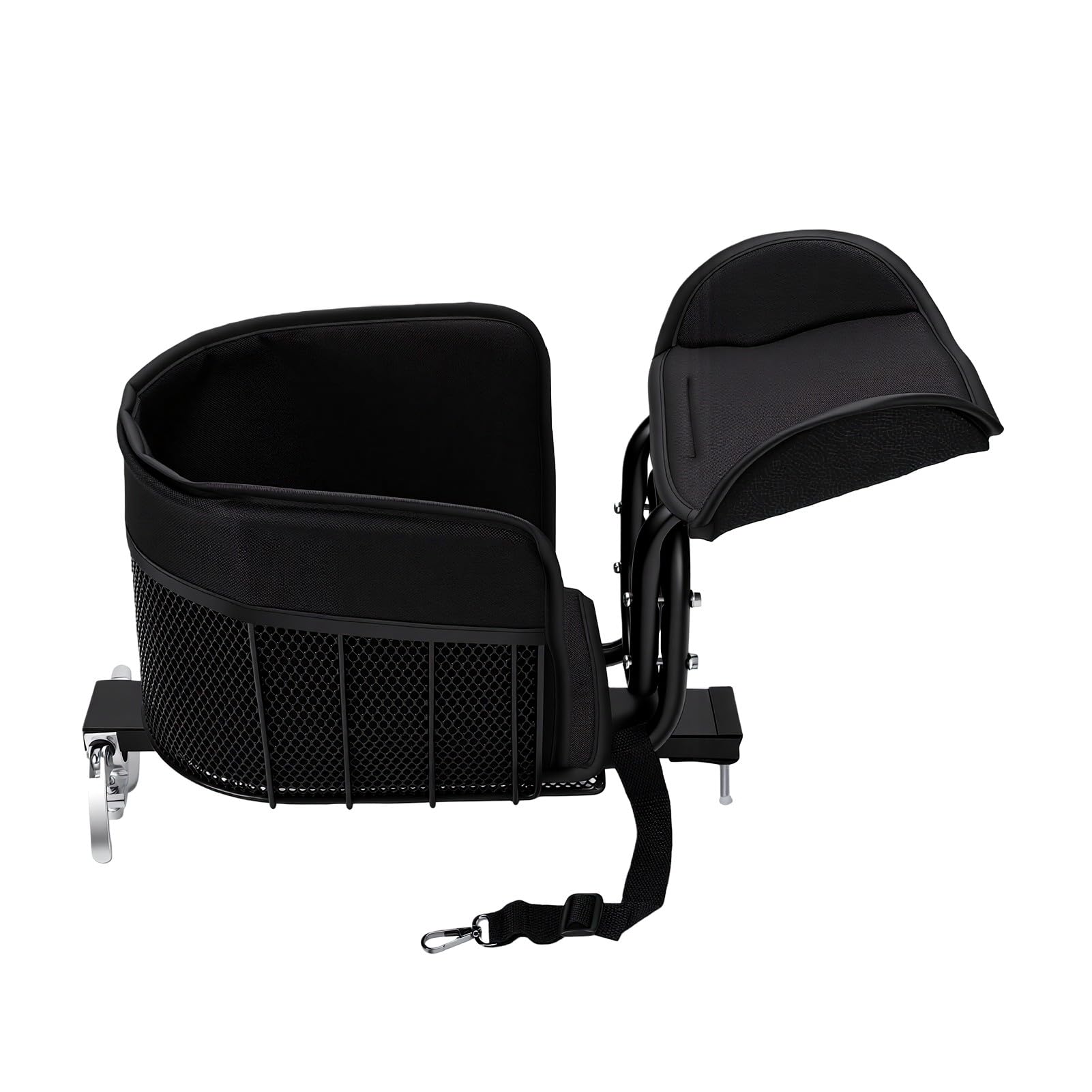 Hundekorb Fahrrad Vorne bis 10KG für kleine Katzen und Hunde, robuster Frontkorb mit Sicherheitsleine gepolstertem Sitzkissen und stabilem Metallrahmen für Fahrradtouren (MAX10KG)