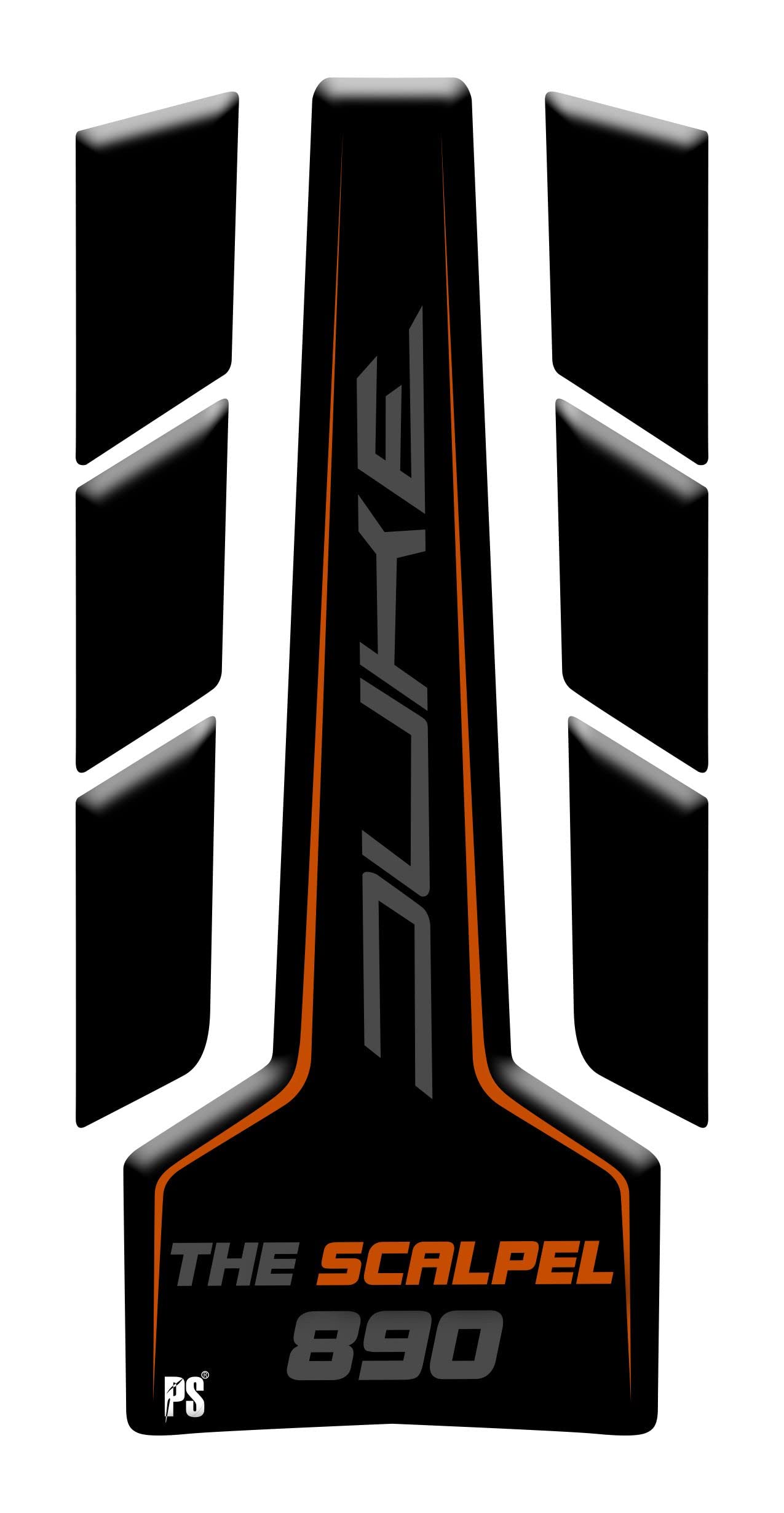 Paraservoir 3D-Harz Aufkleber-Set Für KTM Duke 890 Racing – Tankschutz Mit Seitenschutz In Schwarz V2