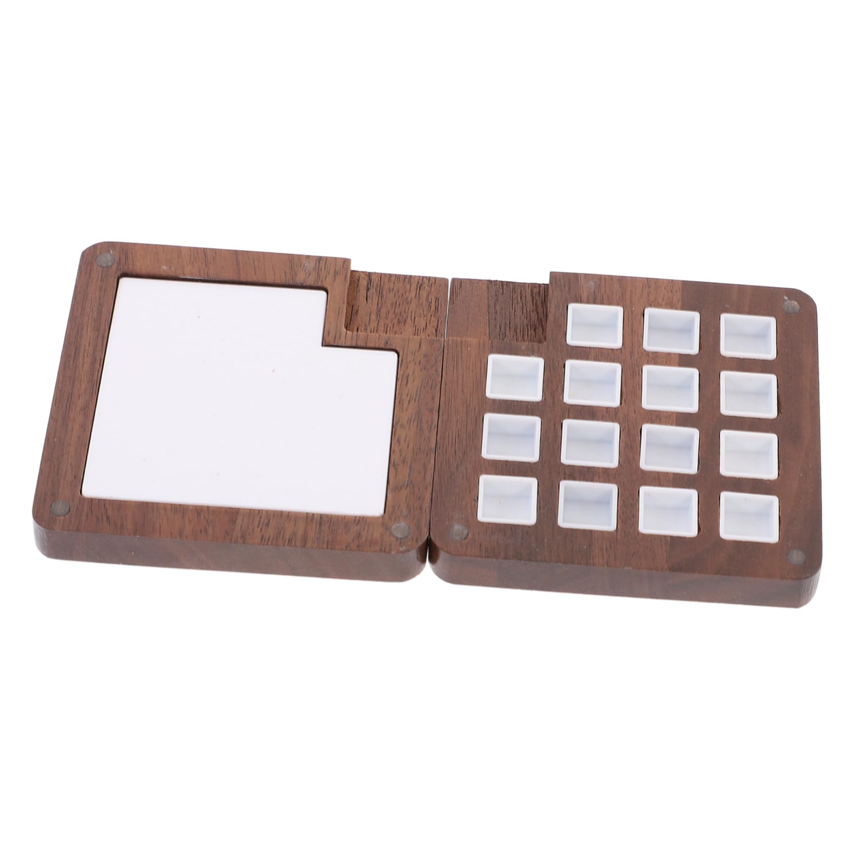 Anneome 3piezas Caja De De Madera Portátil Compartimentos para Acuarelas Estuche De De Magnético para y