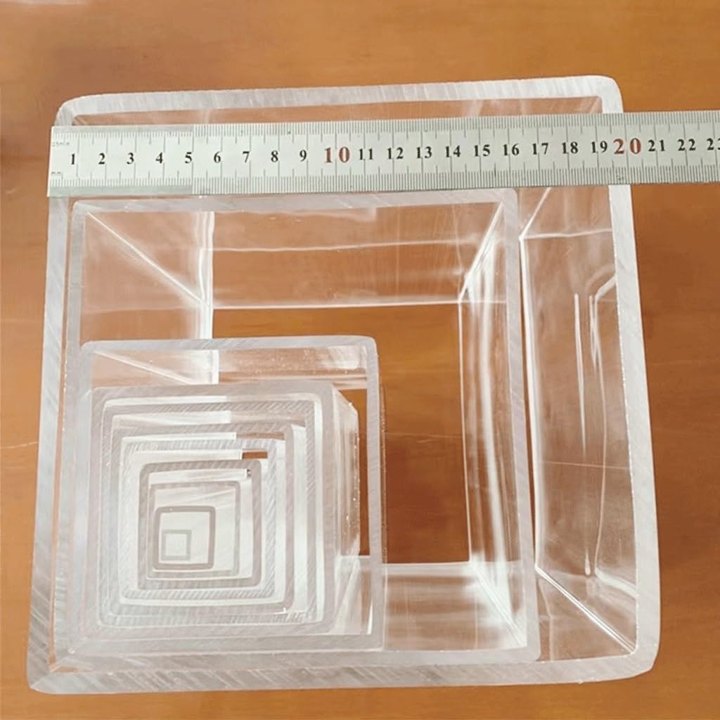 1 Szt. Rura Wodna Do Akwarium O Długości 250 Mm Do Systemu Chłodzenia Wodnego Rura Kwadratowa Akrylowa Kanał Przezroczysty Złączki Pmma, 70x70x3mm