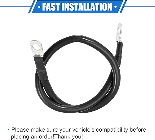 Miniatura 7 de 1 par de cables inversores de batería de cobre, calibre 6 AWG, cable de batería de 18 pulgadas, universal para automóvil, vehículo, RV, aplicación