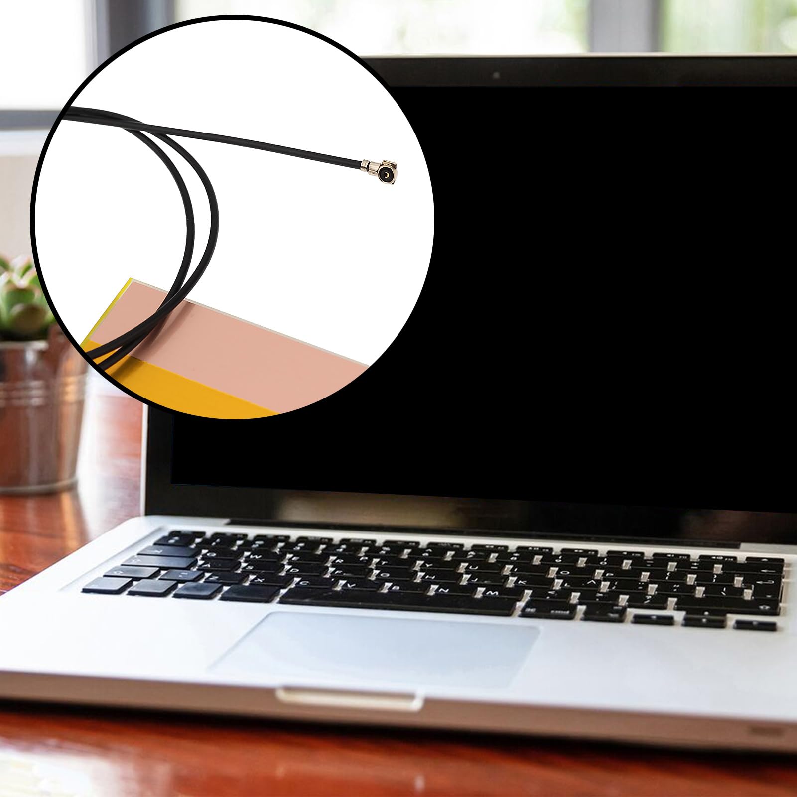2 pezzi IPEX4 PC interno WiFi antenna compatibile con Intel AX210 AX200 NGFF M.2 WiFi 6 Card Laptop