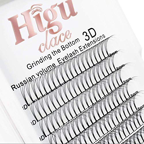 Premade Lash Extensions Fans 0.10 C 8mm Short Stem Premade Fans Eyelash Extensions 3D Russian Volume 8mm~18mm Premade Lash Fans 3D|4D|5D|6D 0.07/0.10mm Premade Volume Fans (3D 0.10 C 8mm)