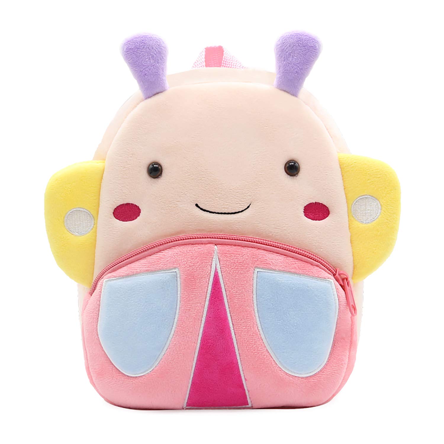 ISIYINER Mochila para Niños de Dibujos Animados Animales 3D Suave Mochila de Felpa para Infantil Niño Niña de 2 a 4 años