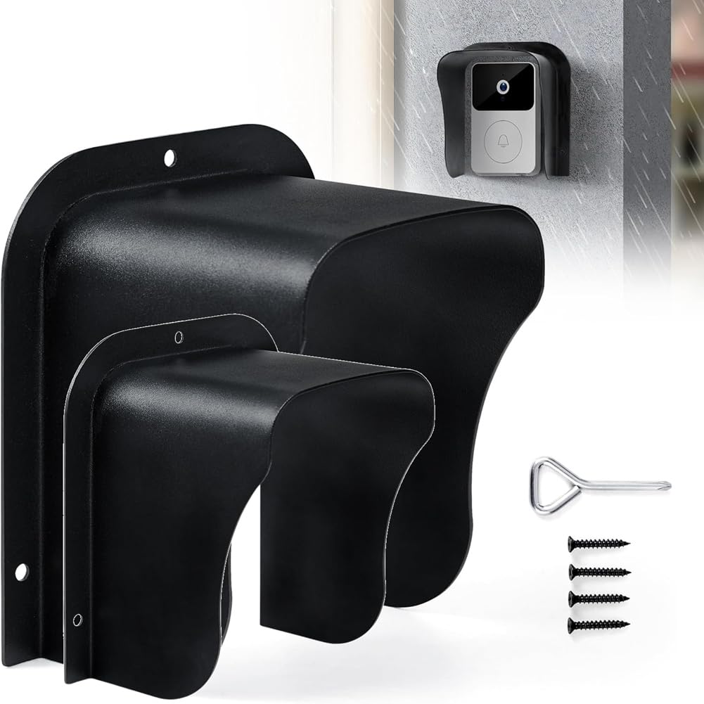 UDSKNV[KSL Access Control Ring Doorbell Cover(2-Pack), Large Metal Protector Weatherproof, Rain& Keypad Covers