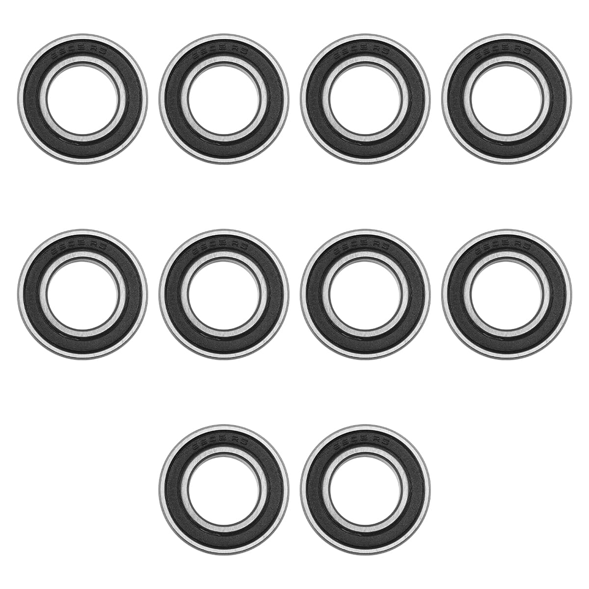 Lot De 10 Roulements à Billes 6902-2RS – Dimensions 15x28x7 Mm, Double Joint Caoutchouc, Pour Petits Moteurs Et Applications Industrielles