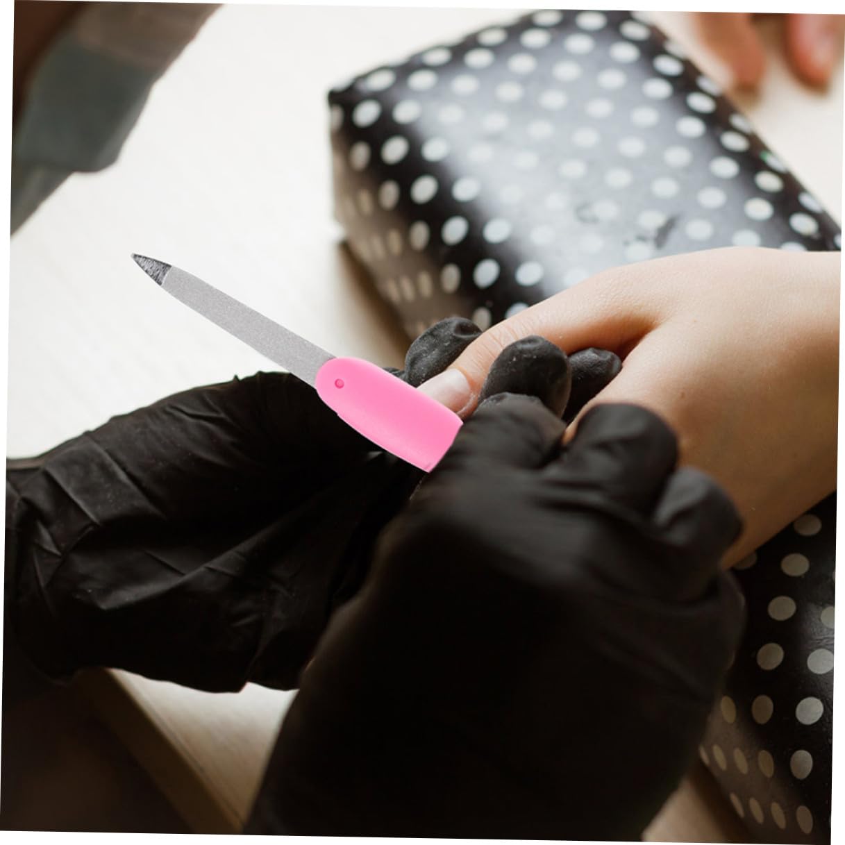 TEHAUX 8 Stück Faltbare Nagelfeilen aus Metall und Abs Doppelseitige Nagelfeilen mit Feiner Körnung für Schonendes Nagelschleifen und Glätten für Zuhause und Unterwegs