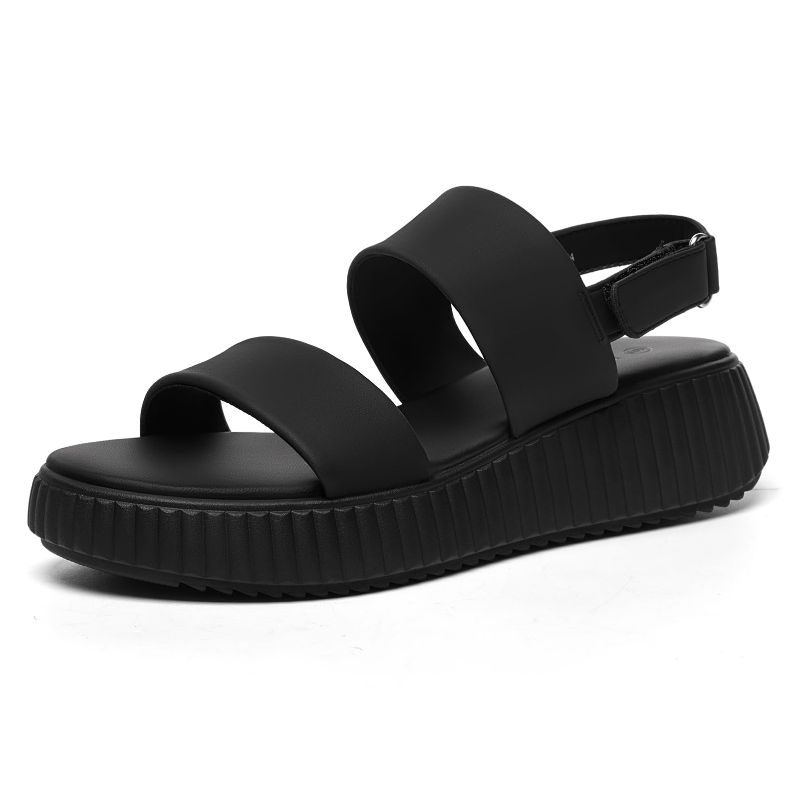 Rihero Women's Platform Wedge Sandals Comfortable Open Toe Ankle Strap Summer Beach Footbed Sandals