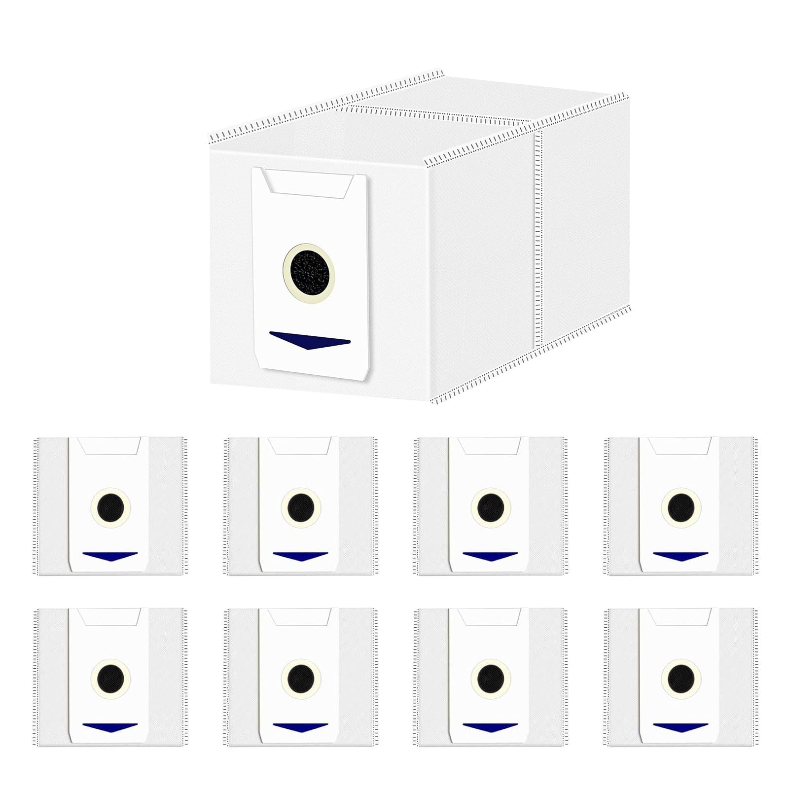 MULTIM Pack of 9 Vacuum Cleaner Bags Accessories for Ecovacs Deebot T30 Omni / T30 Pro Omni Robot Vacuum Cleaner, 3L Antibacterial Vacuum Cleaner Bags with Large Capacity