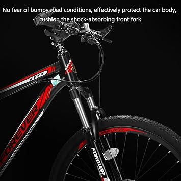 24-inch Mountain Bike,24-Speed Bike,Full Suspension Gear,Double Disc Brakes,Adult Bicycle (Color : A)