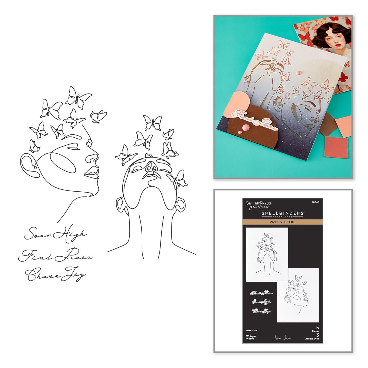 Whisper Weave Press + Foil Plate & Die Set by Jaycee Gaspar
