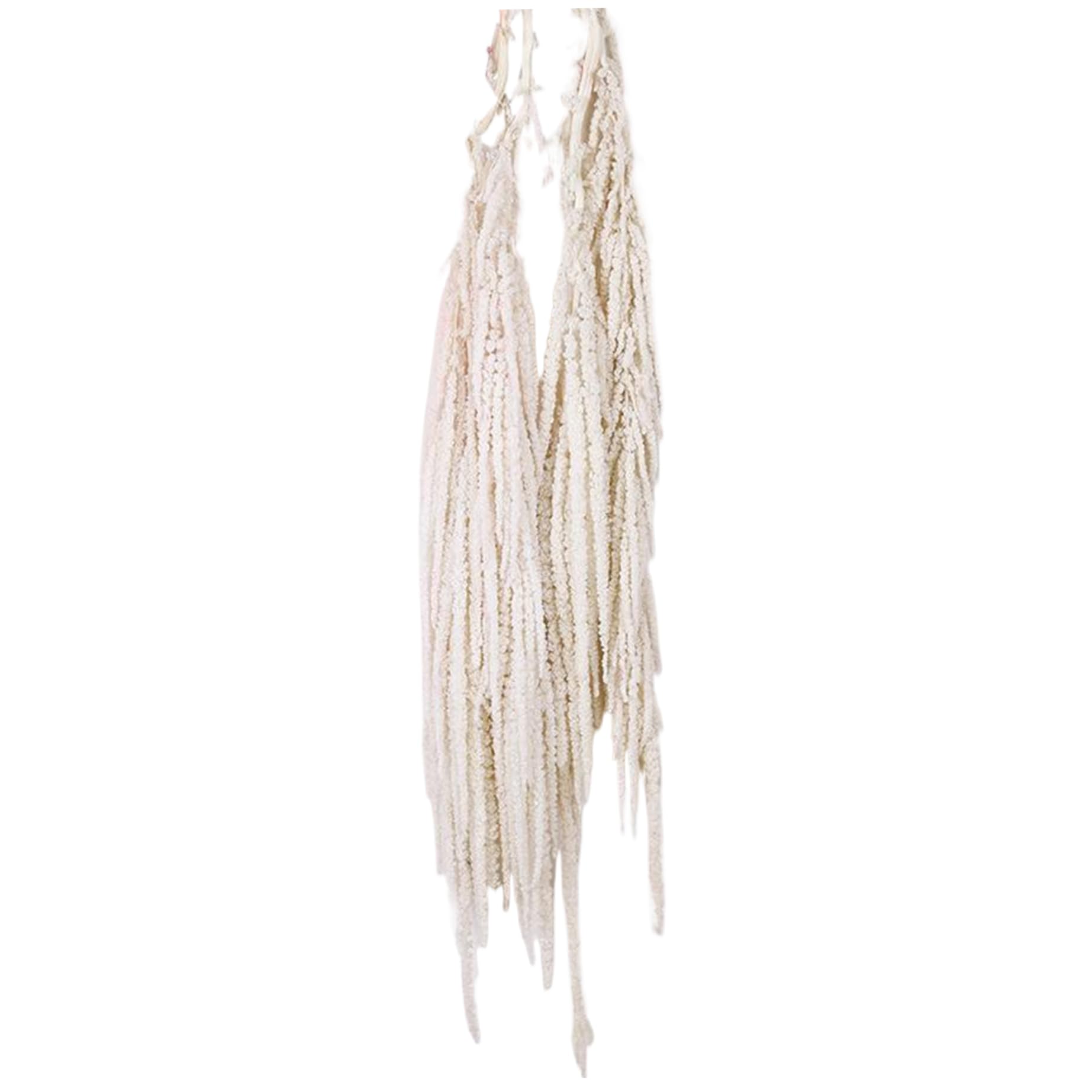 Hperu Dried Flower Bouquet, 24-31.5" Hanging Dried Amaranthus, Lifelike Natural Vine Flowers, Reusable Plants for Wedding Bouquet Wall Home Party Decor, White