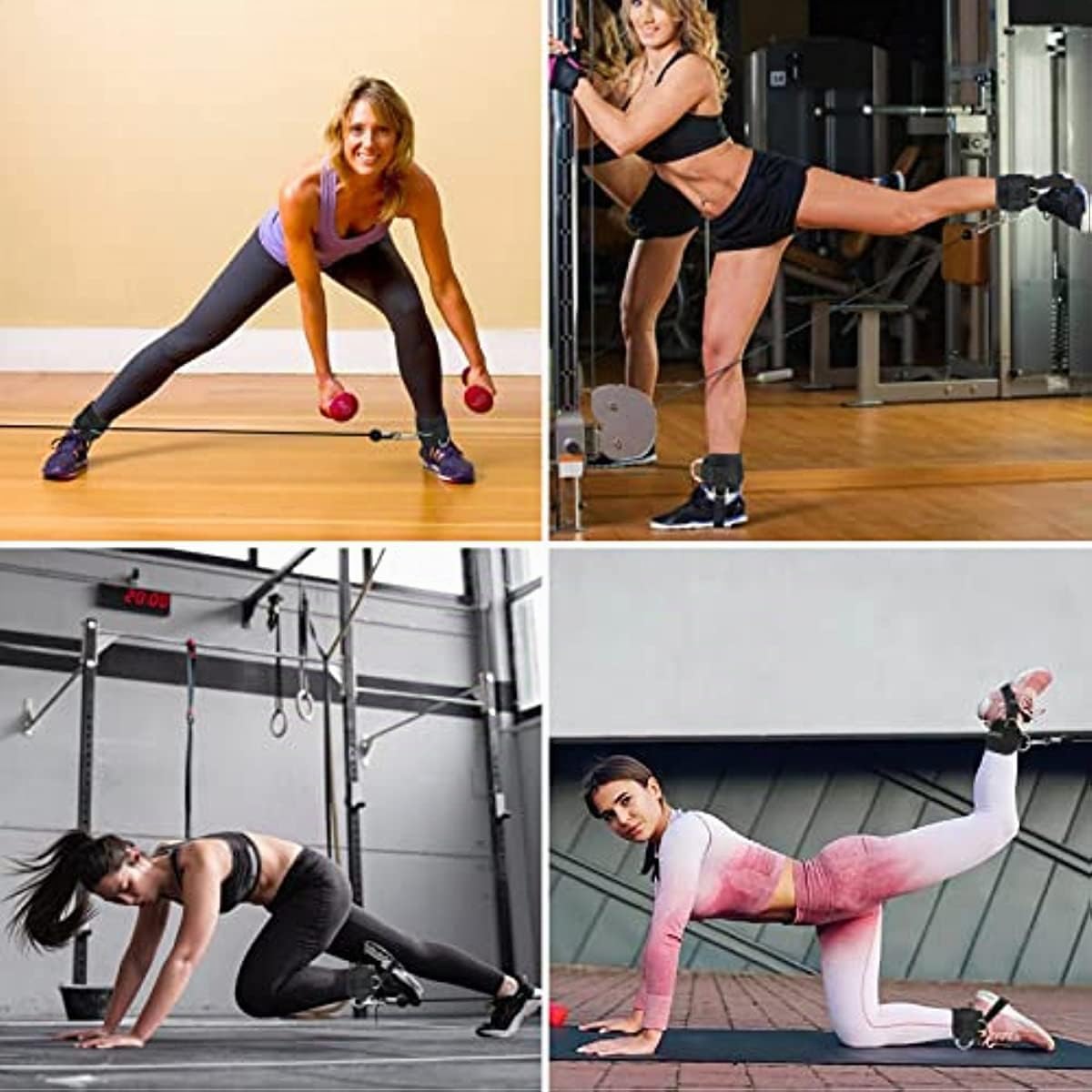 Tacchetti regolabili per cavo Machine Donne Uomini Caviglie regolabili per Kickbacks Glute Workouts Leg Extensions