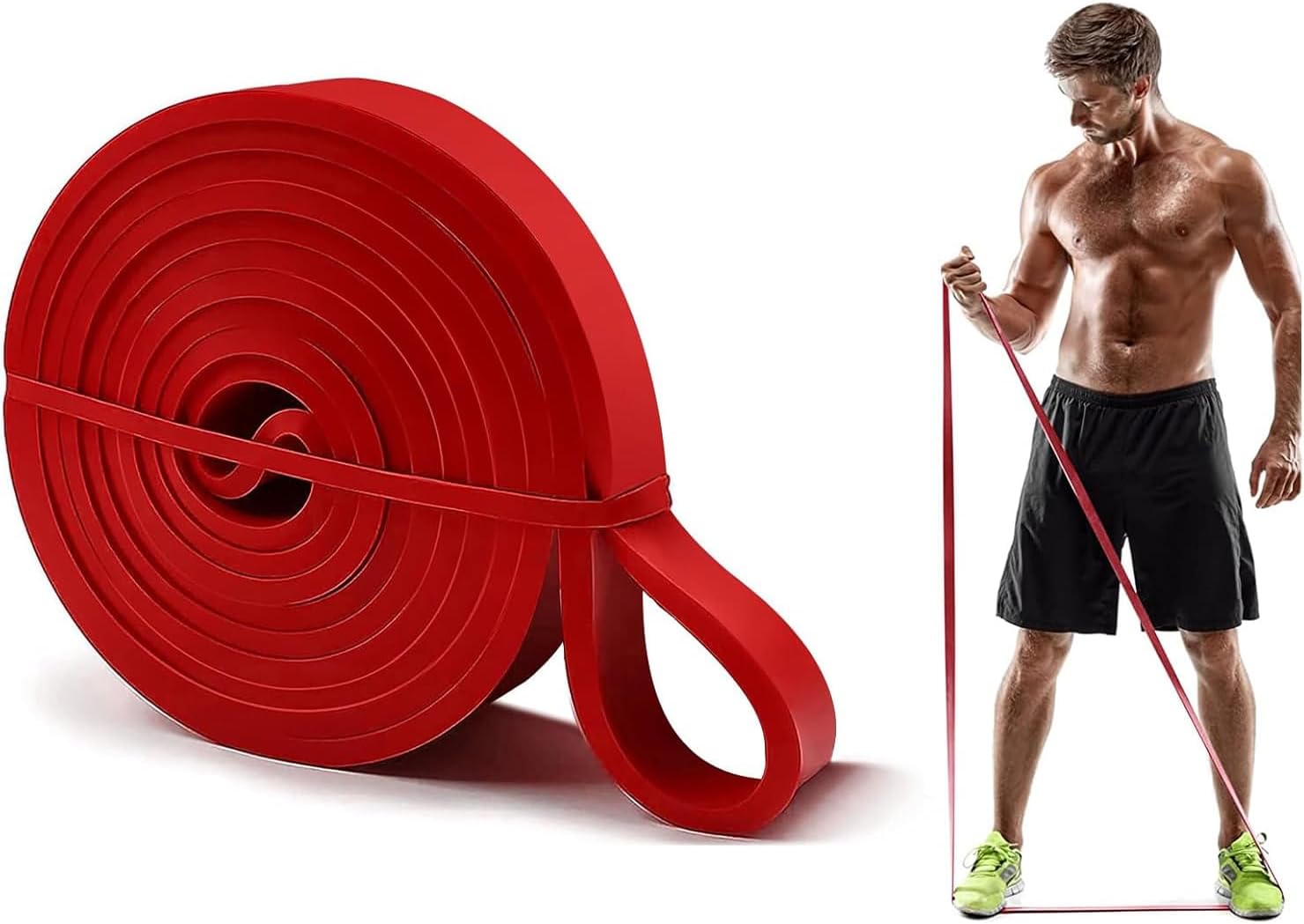 LongRool Resistance Band,Pull Up Assist Bands, Stretch Resistance Band, Exercise bands, Power-lifting Bands for Resistance Training，Muscle Training/Physical Therapy/Shape Body/Men And Women