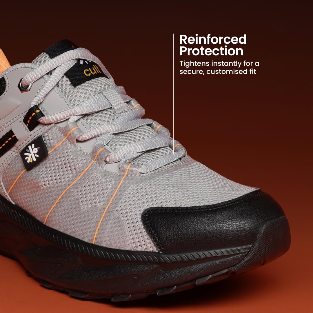 CULT Men's TurboTrail Outdoor Shoes, Enhanced Cushioning, Enhanced Grip, Hiking & Trekking Antiskid Boots, Outdoor Footwear for Men (CS703923UK7_UK7_L.Grey/Black) 4