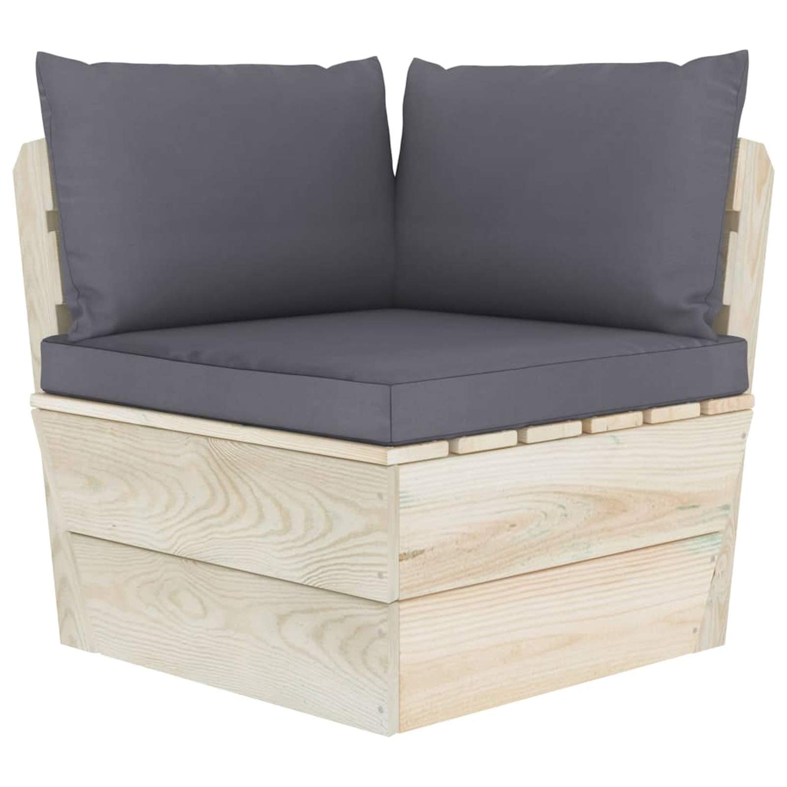 Sofá de palets de jardín 2 plazas con Cojines Madera de Abeto palets terraza Exterior Sofa terraza Exterior Muebles de jardín de Palet Sofa de Jardin - 3063384