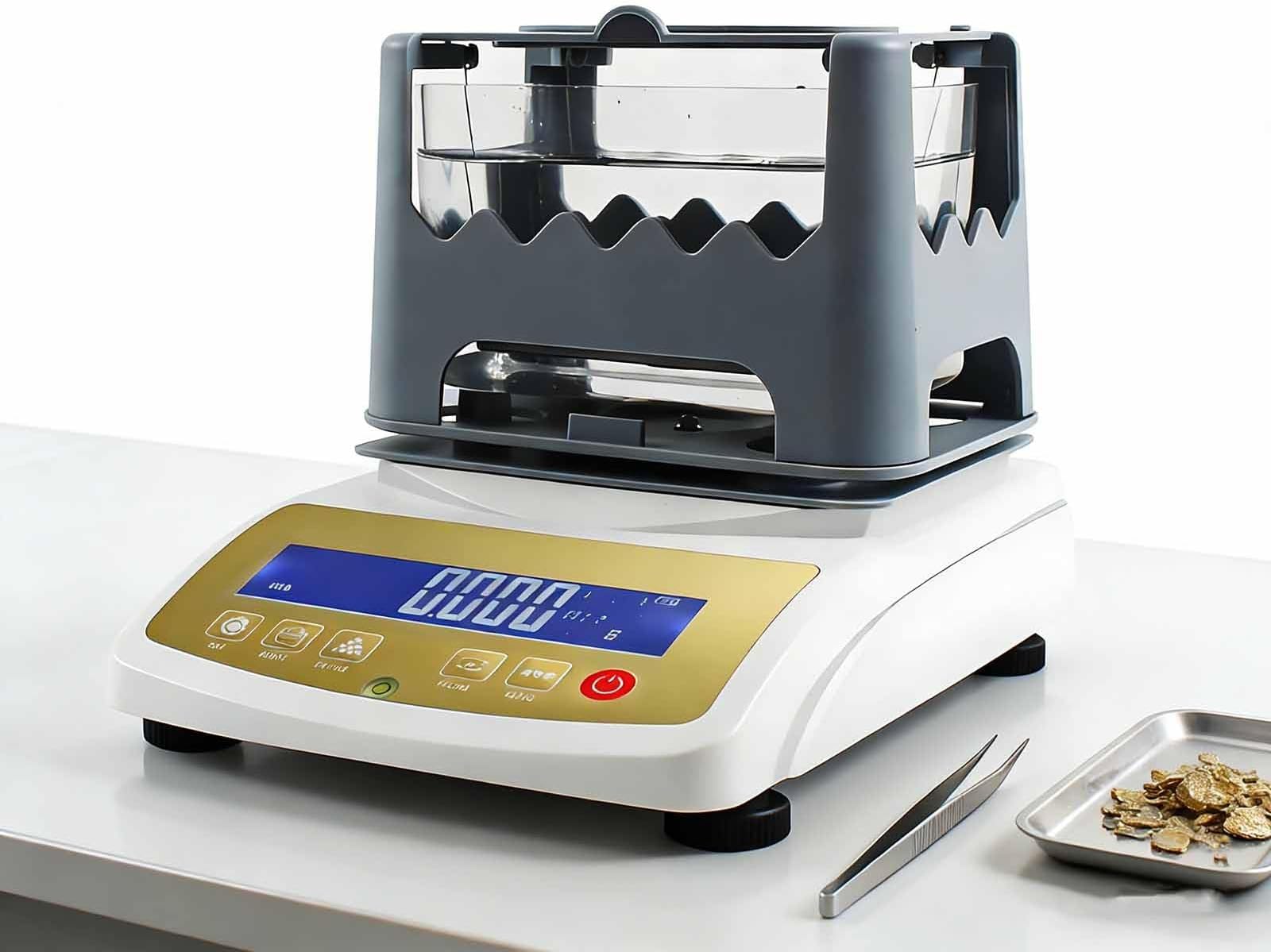 Complete Precious Metal Analyzer and Density Tester Kit Featuring Digital Electronic Gold Purity Tester Machine, and 0.001g Accuracy for All-in-One Testing 600g