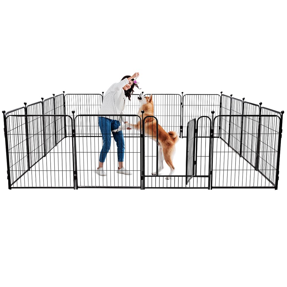 Dog Pen Extra Large Indoor Outdoor Dog Fence Playpen Heavy Duty 16