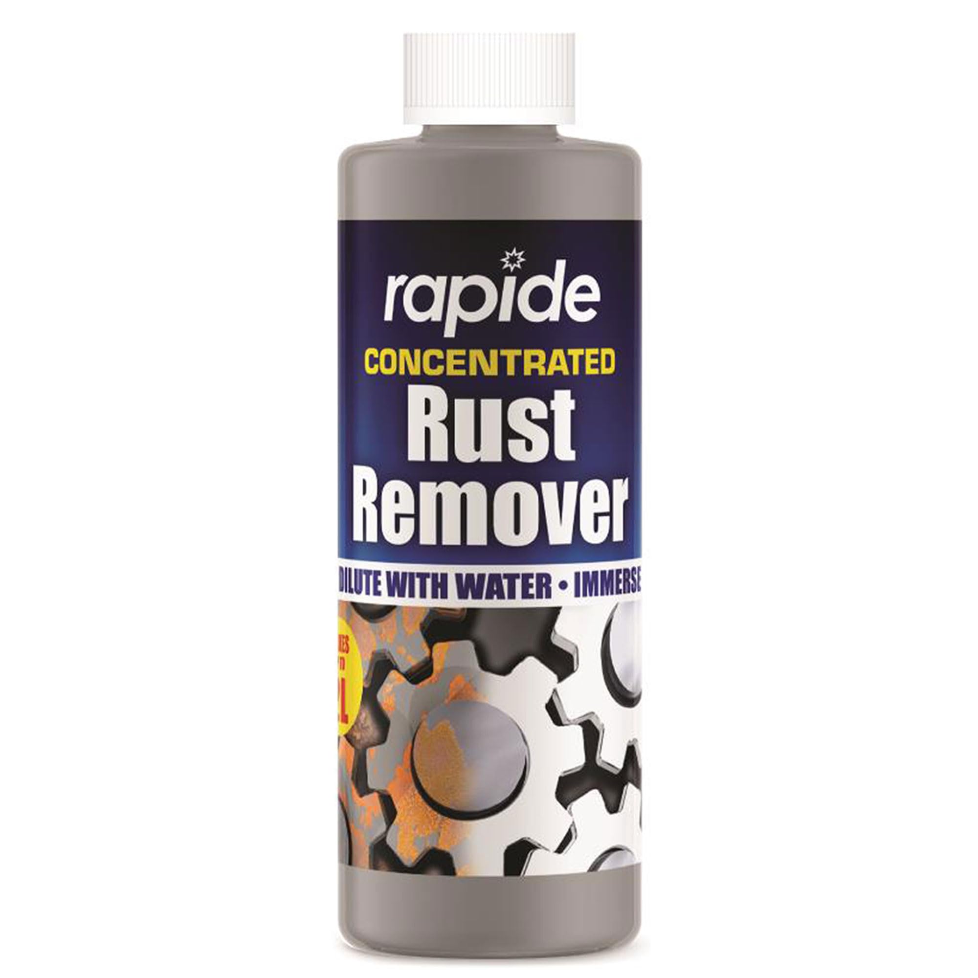 Rapide Concentrated Liquid Rust Remover 200ml - Concentrated Formula Effectively Removes Rust. Use on Nuts, Bolts, Garden Tools and Other Metal Objects. Perfect Solution for Projects