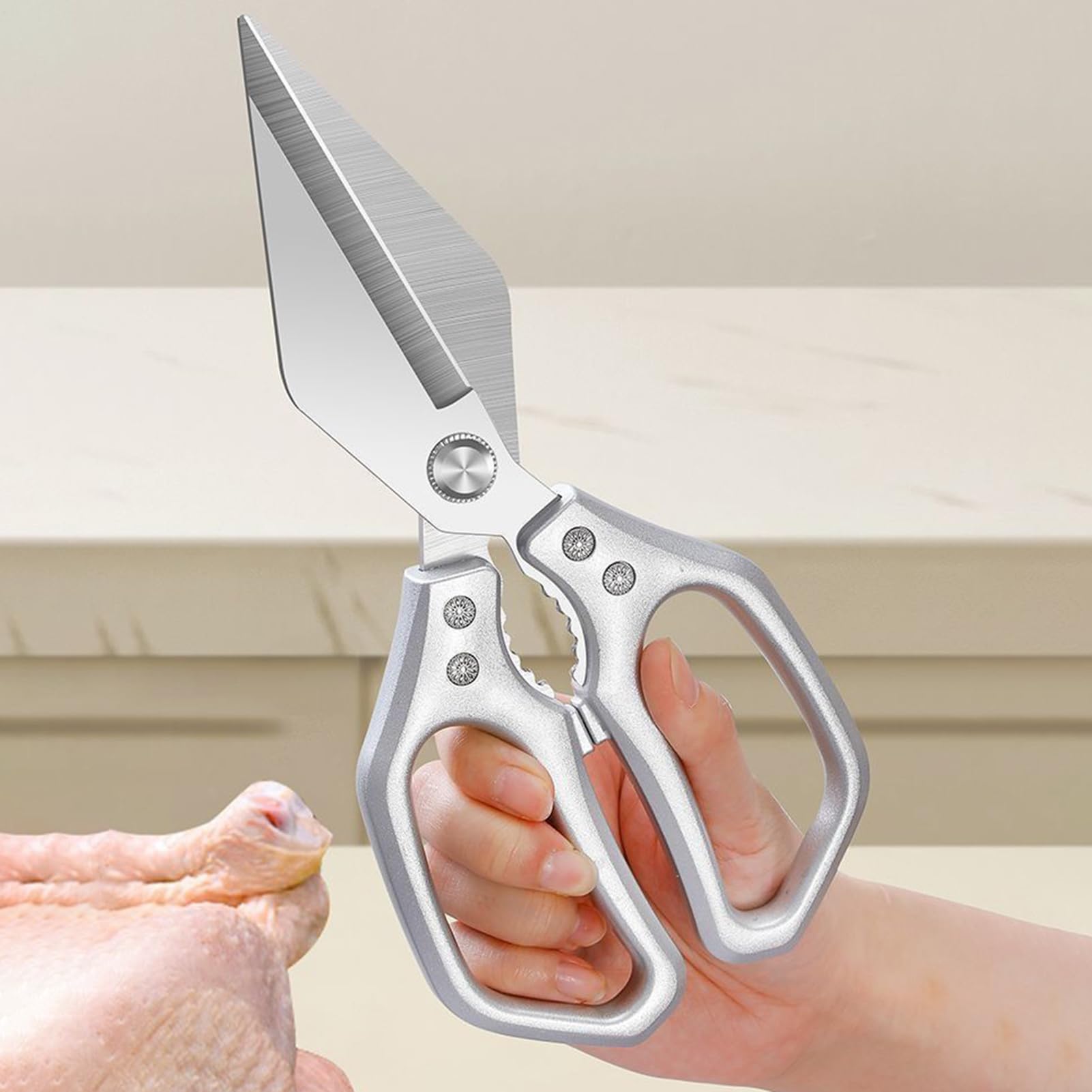 Ciseaux De Cuisine – Ciseaux De Cuisine En Acier Inoxydable 10,8 X 24,8 Cm, Ciseux De Cuisne Robustes | Pour La Nourriture, La Viande, La Salade, L'artisanat, La De Volaille, Pour La Cuisne